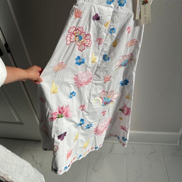 Fanm mon Maddie dress size XS Embroidered Maxi New - Picture 9 of 10